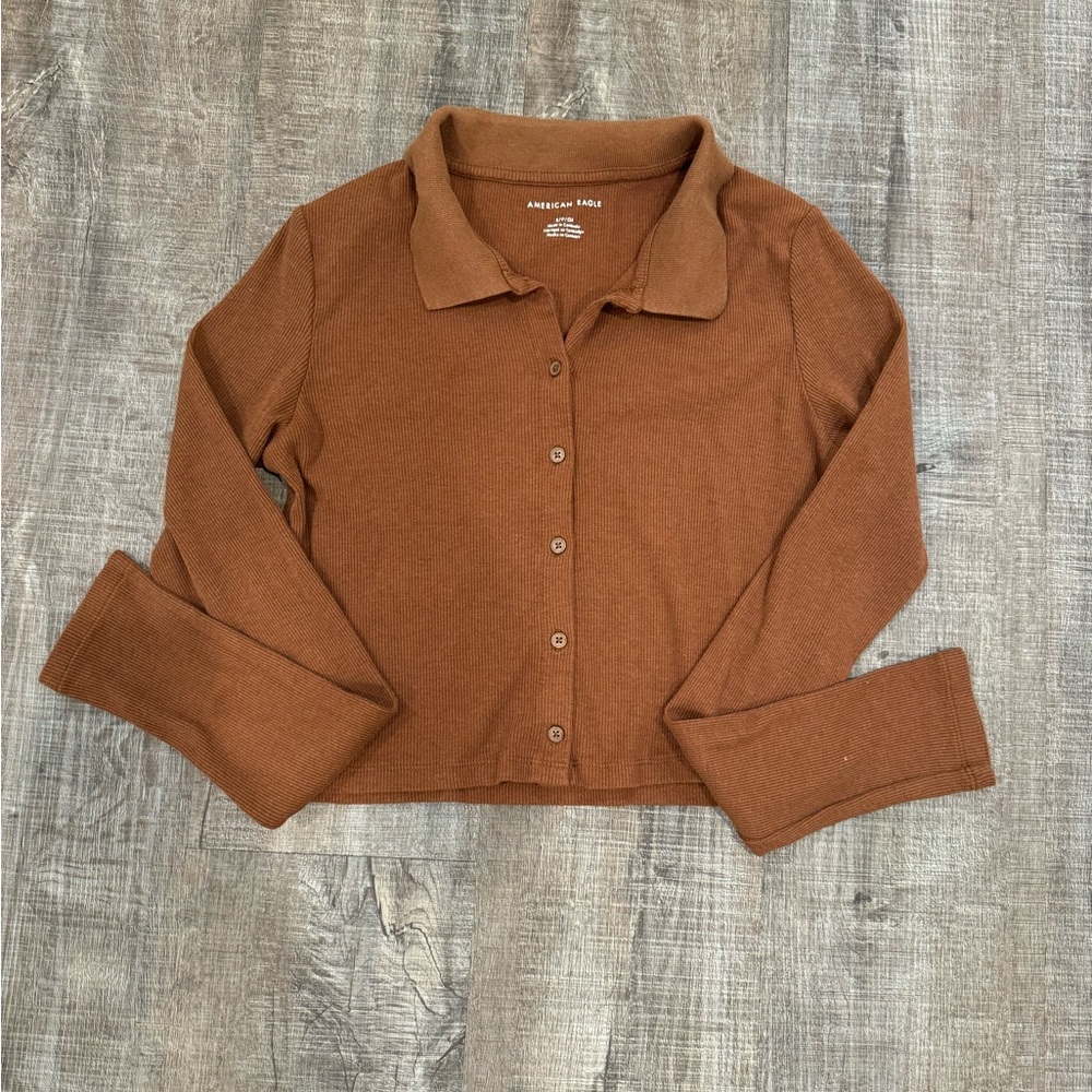 American Eagle Button Up Shirt Size Small - Picture 3 of 4